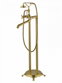 Смеситель для ванны напольный Wonzon & Woghand Retro, брашированное золото, WW-88649020-BG - фото, отзывы, цена