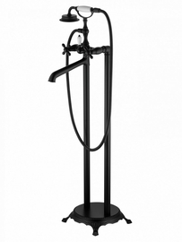 Смеситель для ванны напольный Wonzon & Woghand Retro, черный матовый, WW-88649020-MB - фото, отзывы, цена