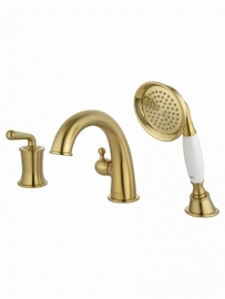 Смеситель на борт ванны Wonzon & Woghand Steam, брашированное золото, WW-88659008-BG - фото, отзывы, цена