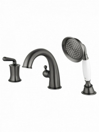 Смеситель на борт ванны Wonzon & Woghand Steam, темный графит, WW-88659008-BGM - фото, отзывы, цена