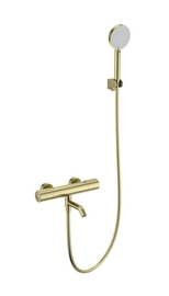 Смеситель для ванны с душем и термостатом Wonzon & Woghand Inn 2, брашированное золото, WW-A2006-A1-BG - фото, отзывы, цена