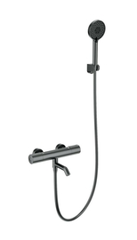 Смеситель для ванны с душем и термостатом Wonzon & Woghand Inn 2, темный графит, WW-A2006-A1-BGG - фото, отзывы, цена