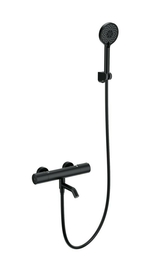 Смеситель для ванны с душем и термостатом Wonzon & Woghand Inn 2, черный матовый, WW-A2006-A1-MB - фото, отзывы, цена