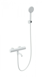 Смеситель для ванны с душем и термостатом Wonzon & Woghand Inn 2, белый матовый, WW-A2006-A1-MW - фото, отзывы, цена