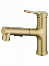 Смеситель для раковины Wonzon & Woghand с выдвижным изливом, брашированное золото, WW-A40862-BG - фото, отзывы, цена