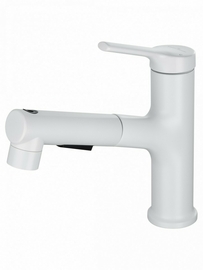 Смеситель для раковины Wonzon & Woghand с выдвижным изливом, белый матовый, WW-A40862-MW - фото, отзывы, цена