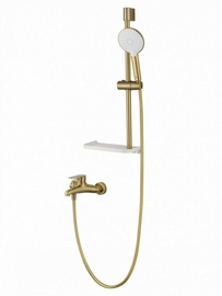 Смеситель для ванны с душевым гарнитуром Wonzon & Woghand Alfa, брашированное золото, WW-AE3201-BG - фото, отзывы, цена