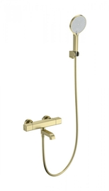 Смеситель для ванны с душем и термостатом Wonzon & Woghand Stay 2, брашированное золото, WW-B2016-A1-BG - фото, отзывы, цена