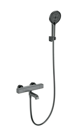 Смеситель для ванны с душем и термостатом Wonzon & Woghand Stay 2, темный графит, WW-B2016-A1-BGG - фото, отзывы, цена