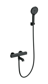 Смеситель для ванны с душем и термостатом Wonzon & Woghand Stay 2, черный матовый, WW-B2016-A1-MB - фото, отзывы, цена