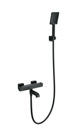 Смеситель для ванны с душем и термостатом Wonzon & Woghand Stay 3, черный матовый, WW-B2026-A1-MB - фото, отзывы, цена