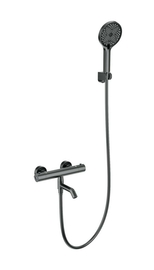 Смеситель для ванны с душем и термостатом Wonzon & Woghand Inn 3, темный графит, WW-B2065-A1-BGG - фото, отзывы, цена