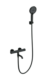 Смеситель для ванны с душем и термостатом Wonzon & Woghand Inn 3, черный матовый, WW-B2065-A1-MB - фото, отзывы, цена