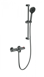 Смеситель для ванны с душем и термостатом Wonzon & Woghand, темный графит, WW-C2001-A-BGG - фото, отзывы, цена