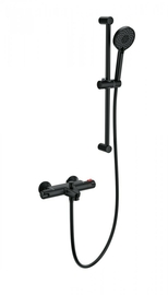 Смеситель для ванны с душевым гарнитуром и термостатом Wonzon & Woghand, черный матовый, WW-C2001-A-MB - фото, отзывы, цена