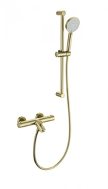 Смеситель для ванны с душем и термостатом Wonzon & Woghand, брашированное золото, WW-C2002-A-BG - фото, отзывы, цена