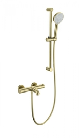 Смеситель для ванны с душевым гарнитуром и термостатом Wonzon & Woghand, брашированное золото, WW-C2006-A-BG - фото, отзывы, цена