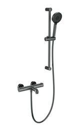 Смеситель для ванны с душевым гарнитуром и термостатом Wonzon & Woghand, темный графит, WW-C2006-A-BGG - фото, отзывы, цена