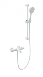 Смеситель для ванны с душевым гарнитуром и термостатом Wonzon & Woghand, белый матовый, WW-C2006-A-MW - фото, отзывы, цена