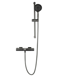 Смеситель для ванны с душевым гарнитуром и термостатом Wonzon & Woghand Solid, темный графит, WW-C2011-A-BGG - фото, отзывы, цена