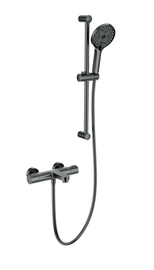 Смеситель для ванны с душевым гарнитуром и термостатом Wonzon & Woghand, темный графит, WW-C2018-A-BGG - фото, отзывы, цена