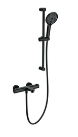 Смеситель для ванны с душевым гарнитуром и термостатом Wonzon & Woghand, черный матовый, WW-C2018-A-MB - фото, отзывы, цена
