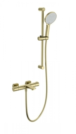 Смеситель для ванны с душевым гарнитуром и термостатом Wonzon & Woghand, брашированное золото, WW-C2021-A-BG - фото, отзывы, цена