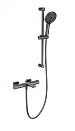 Смеситель для ванны с душевым гарнитуром и термостатом Wonzon & Woghand, темный графит, WW-C2021-A-BGG - фото, отзывы, цена