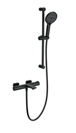 Смеситель для ванны с душевым гарнитуром и термостатом Wonzon & Woghand, черный матовый, WW-C2021-A-MB - фото, отзывы, цена