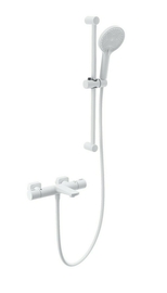 Смеситель для ванны с душевым гарнитуром и термостатом Wonzon & Woghand, белый матовый, WW-C2021-A-MW - фото, отзывы, цена