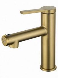 Смеситель для раковины Wonzon & Woghand с функцией полоскания, брашированное золото, WW-H1017-BG - фото, отзывы, цена