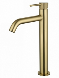 Смеситель для раковины высокий Wonzon & Woghand, брашированное золото, WW-H1062-BG - фото, отзывы, цена