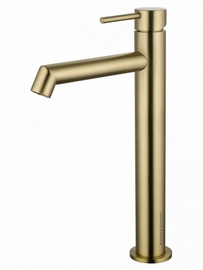 Смеситель для раковины высокий Wonzon & Woghand, брашированное золото, WW-H1064-BG - фото, отзывы, цена