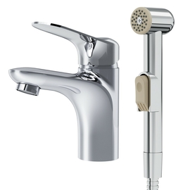 Смеситель для раковины с гигиеническим душем AM.PM Sunny, F85C03000 - фото, отзывы, цена
