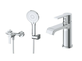 Комплект смесителей для ванной комнаты BelBagno AURORA-ESDM/LVM-CRM - фото, отзывы, цена