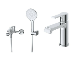 Комплект смесителей для ванной комнаты BelBagno AURORA-VASM/LVM-CRM - фото, отзывы, цена