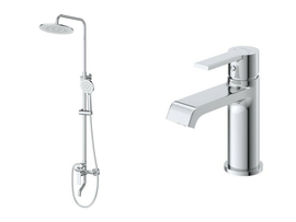Комплект смесителей для ванной комнаты BelBagno AURORA-VSCM/LVM-CRM - фото, отзывы, цена