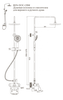 Душевая стойка со смесителем для верхнего и ручного душа BelBagno RENO REN-DOCM-CRM-IN - фото, отзывы, цена