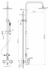 Душевая стойка с верхним и ручным душем BelBagno TRULA TRU-DOC-CRM - фото, отзывы, цена