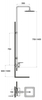 Душевая стойка со смесителем для верхнего и ручного душа BelBagno CARIN CAR-DOCM-CRM - фото, отзывы, цена
