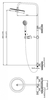Душевая стойка со смесителем для верхнего и ручного душа BelBagno UNO-DOCM-CRM - фото, отзывы, цена