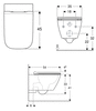 Унитаз подвесной Geberit Smyle Square, безободковый, 500.685.01.1 - фото, отзывы, цена