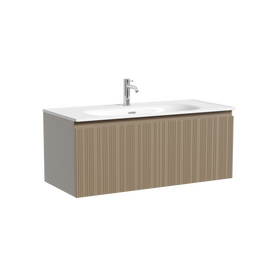 Тумба под раковину Sancos Code 100 подвесная, 1 ящик, серо-бежевая, CD100GB - фото, отзывы, цена