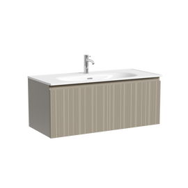 Тумба под раковину Sancos Code 100 подвесная, 1 ящик, серая платина, CD100GP - фото, отзывы, цена