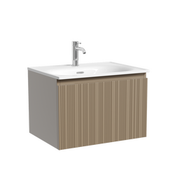 Тумба под раковину Sancos Code 60 подвесная, 1 ящик, серо-бежевая, CD60GB - фото, отзывы, цена