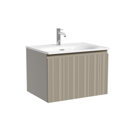 Тумба под раковину Sancos Code 60 подвесная, 1 ящик, серая платина, CD60GP - фото, отзывы, цена