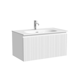 Тумба под раковину Sancos Code 80 подвесная, 1 ящик, белая, CD80W - фото, отзывы, цена
