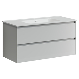 Тумба под раковину Sancos Cento 100 подвесная, 2 ящика, белый глянец, CN100W - фото, отзывы, цена