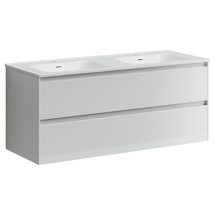Тумба под раковину Sancos Cento 120 подвесная, 2 ящика, белый глянец, CN120-2W - фото, отзывы, цена