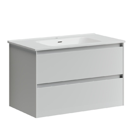 Тумба под раковину Sancos Cento 80 подвесная, 2 ящика, белый глянец, CN80W - фото, отзывы, цена